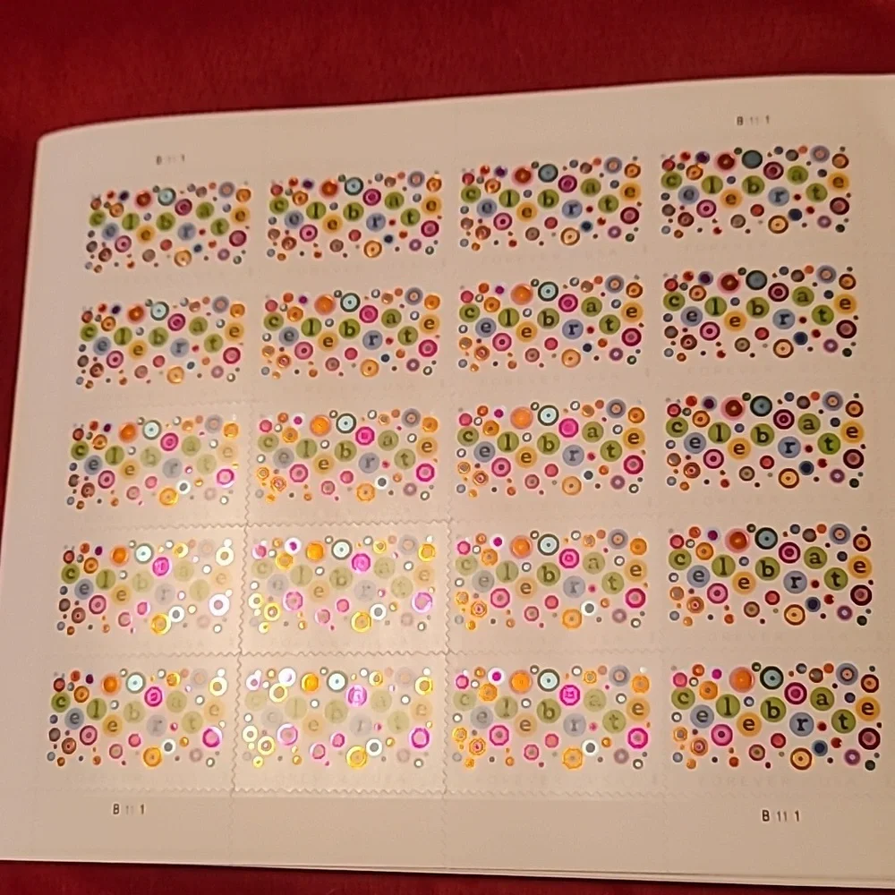 100 USPS Foil Celebrate‎ 2020 Forever First Class Postage Stamps Wedding Party